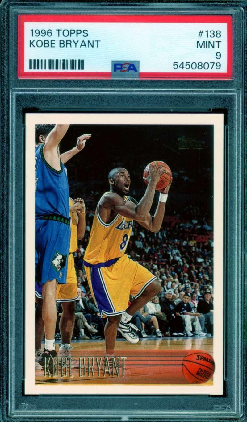 Amazon.com: Kobe Bryant Rookie Card 1996-97 Topps #138 PSA 9